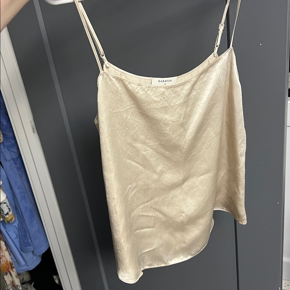 Babaton Cream Satin Top